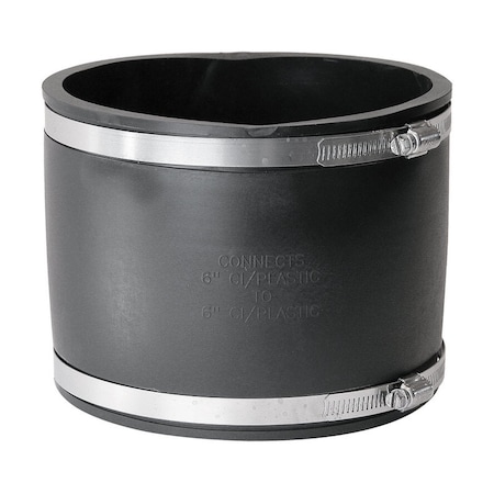 Fernco Fernco Schedule 40 6 in. Hub X 6 in. D Hub PVC 8 in. Flexible Coupling 1 pk P1056-66